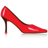 red women shoe
