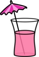 Clipart of the pink beverage