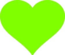 Neon Green Hearts