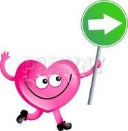 Mr Heart Arrow Sign Prawny Valentine