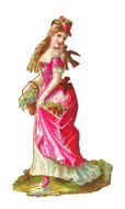 Victorian woman as a picture for clipart
