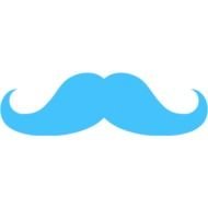 Caribbean Blue Mustache 2 Icon Free Icons