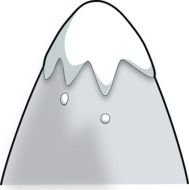 drawing mountain with glacier