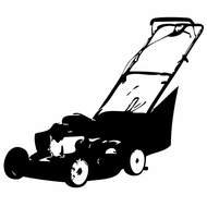 Silhouette of Commercial Lawn Mower