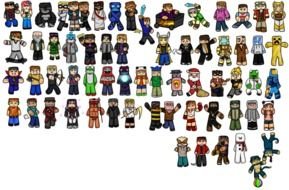 Clipart of Minecraft characters