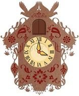 Clip art of wooden clock