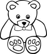 Teddy Bear Outline At Clkercom Vector Online