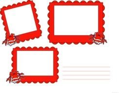 envelope with red frames