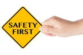 safety first sign drawing