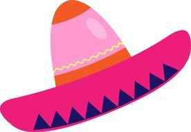 painted pink mexican hat