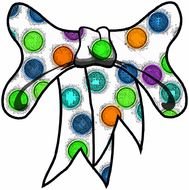 clipart of the colorful bow
