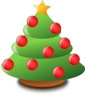 Cartoon Christmas Tree At Clkercom Vector Online