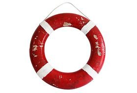 Red And White Life Preserver drawing