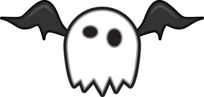 ghost with wings as a picture for clipart