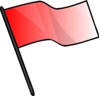 Shining red flag clipart