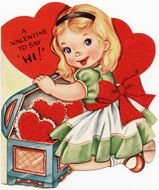 Vintage Valentine Graphic Old Greeting drawing