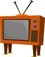 Old Tv Vector Clip Panda Free Images clipart