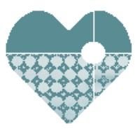 Heart Of Dark Teal Colored Hearts In Various Designs And
