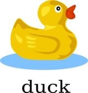 Duck Family Swimming