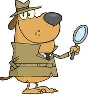 Detective dog drawing