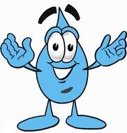 cartoon water drop