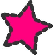 Pink Dotted Star At Clkercom Vector Online