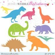 Dinosaur Silhouettes Dinosuar Graphics