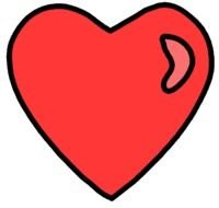 big heart red drawing