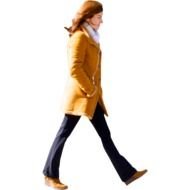 Clipart of walking woman