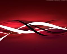 black and white lines on a red background