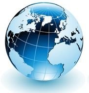 clipart of the blue world globe