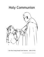 black and white drawing of jesus near the child