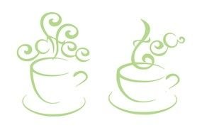 Cartoon green coffee clipart