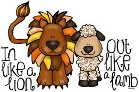 lion and sheep as a cartoon character