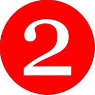 Red Roundedwith Number 2 At Clkercom Vector
