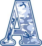 color letter A on a white background