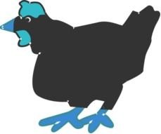 Black Hen Vector