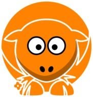 Orange Sheep Vector