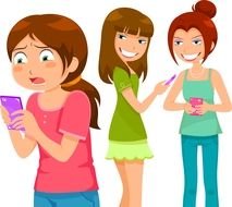 Clipart of girl bully