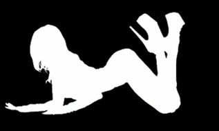 silhouette of a stripping woman