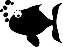 Clipart of the fish silhouette