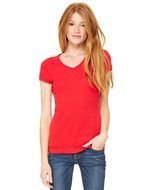 photo of a girl in a red t-shirt
