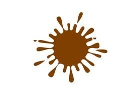 Ink Splash With Drops Brown Vector Online
