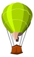 green hot air balloon