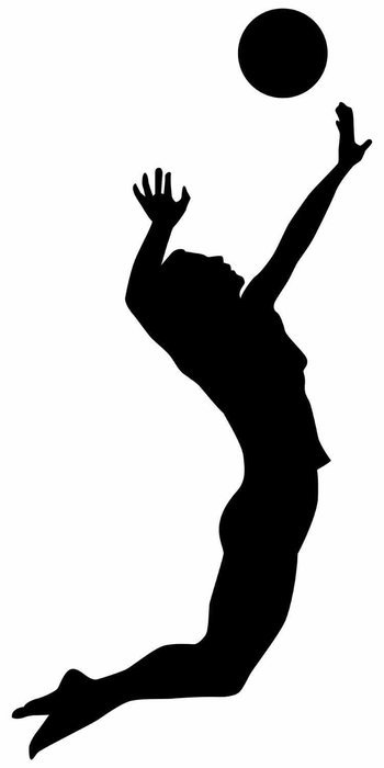 Volleyball Silhouette drawing