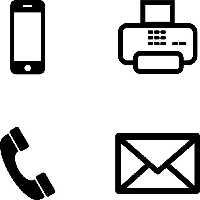 telephone, printer, mail drawing