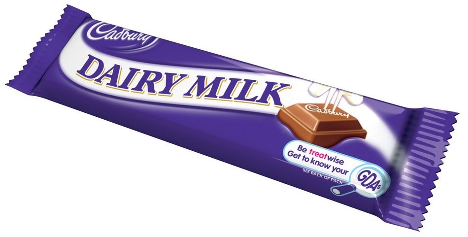 bar of milk chocolate in a purple label