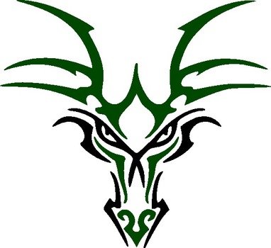 Green Dragon Head At Clkercom Vector Online