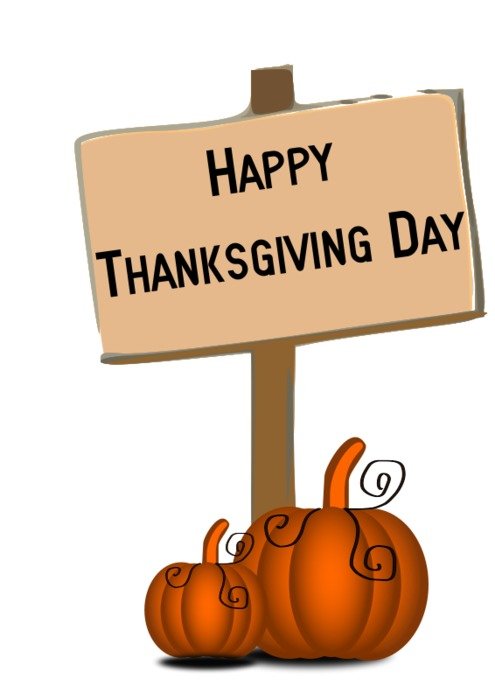Clipart of Haapy Thanksgiving Day