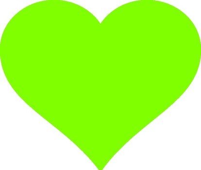 Neon Green Hearts